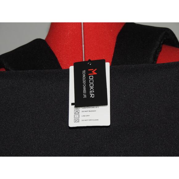 Modoker Vintage Laptop Backpack – Black with Brown Trim - Picture 3 of 6